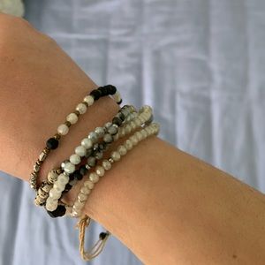 World Market necklace/bracelet blue silver beaded